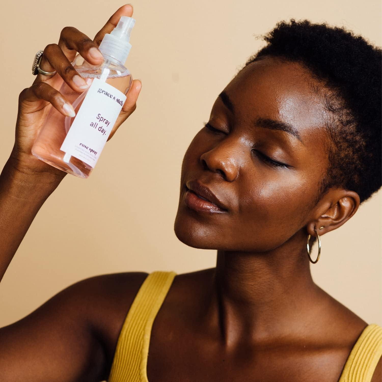 imagegrace ampamp stella Award Winning Rose Water Facial Spray 240ml Vegan Rose Water Spray for Face Rosewater Spray Toner Rose Hydrosol Rose Spray Facial Mist Rosewater Spray Toner Rose Hydrosol240ml