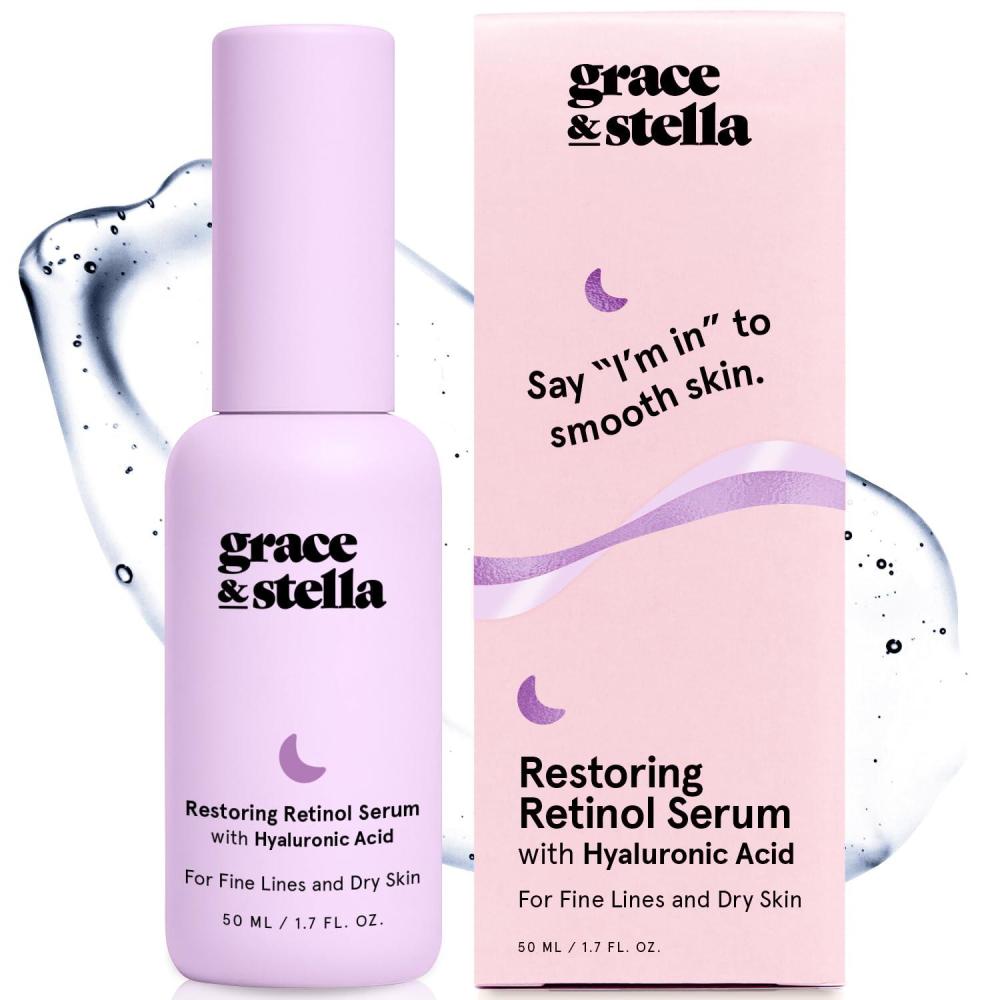 imagegrace ampamp stella Award Winning Hyaluronic Acid Serum 50ml17 fl oz Hydrating Hyaluronic Acid Serum for Face Acido Hialuronico for Women Remove Fine Lines Wrinkles Anti Aging Vegan SkincareRetinol Serum 50ml Travel Size