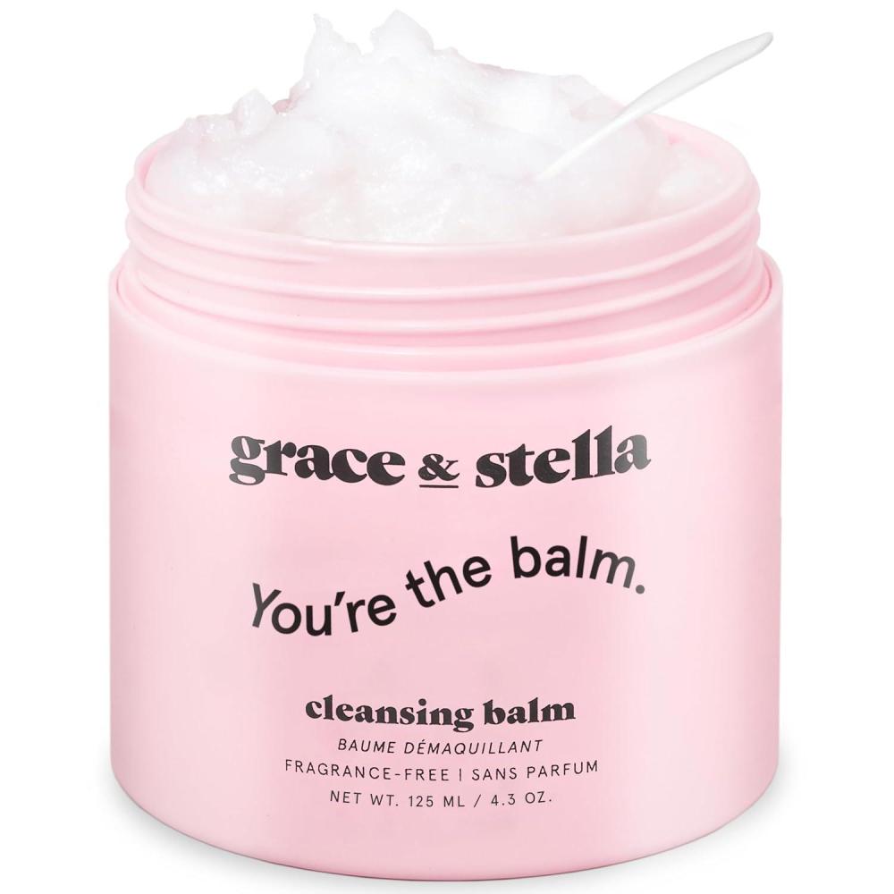 imagegrace ampamp stella Makeup Remover Cleansing Balm  Hydrating Facial Cleanser with Vitamin E for Soft Nourished Skin  Melt Stubborn Waterproof Make Up Mascara Eye Liner  Vegan Skincare 102g 43 ozCleansing Balm 125 ml