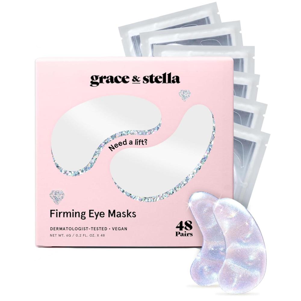 imagegrace ampamp stella Retinol Under Eye Patches for Puffy Eyes and Dark Circles  Restoring Gel Under Eye Masks with Hyaluronic Acid  Vegan Skincare White Elephant Gifts for Adults Purple 48 PairsWhite 48 Pairs