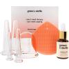 Facial Cupping (7-Pc Set) – Face Cupping Set – Facial Suction Cups With Jojoba Oil & Cleansing Brush To Reduce Appearance Of Fine Lines – Face Suction Cup Set For Lymphatic Drainage by grace & stella