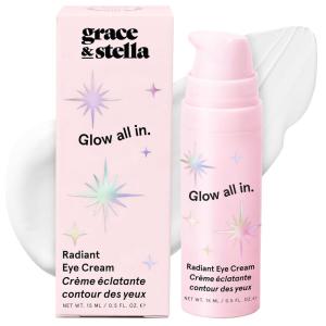 grace & stella Eye Wrinkle Pads and Patches – Cooling Eye Mask for Puffiness – Ice Mask – Gel to Reduce Wrinkles, Dark Circles, Eyebags, Migraines – Hot & Cold(Radiant Eye Cream (15ml / 0.5 Fl oz))