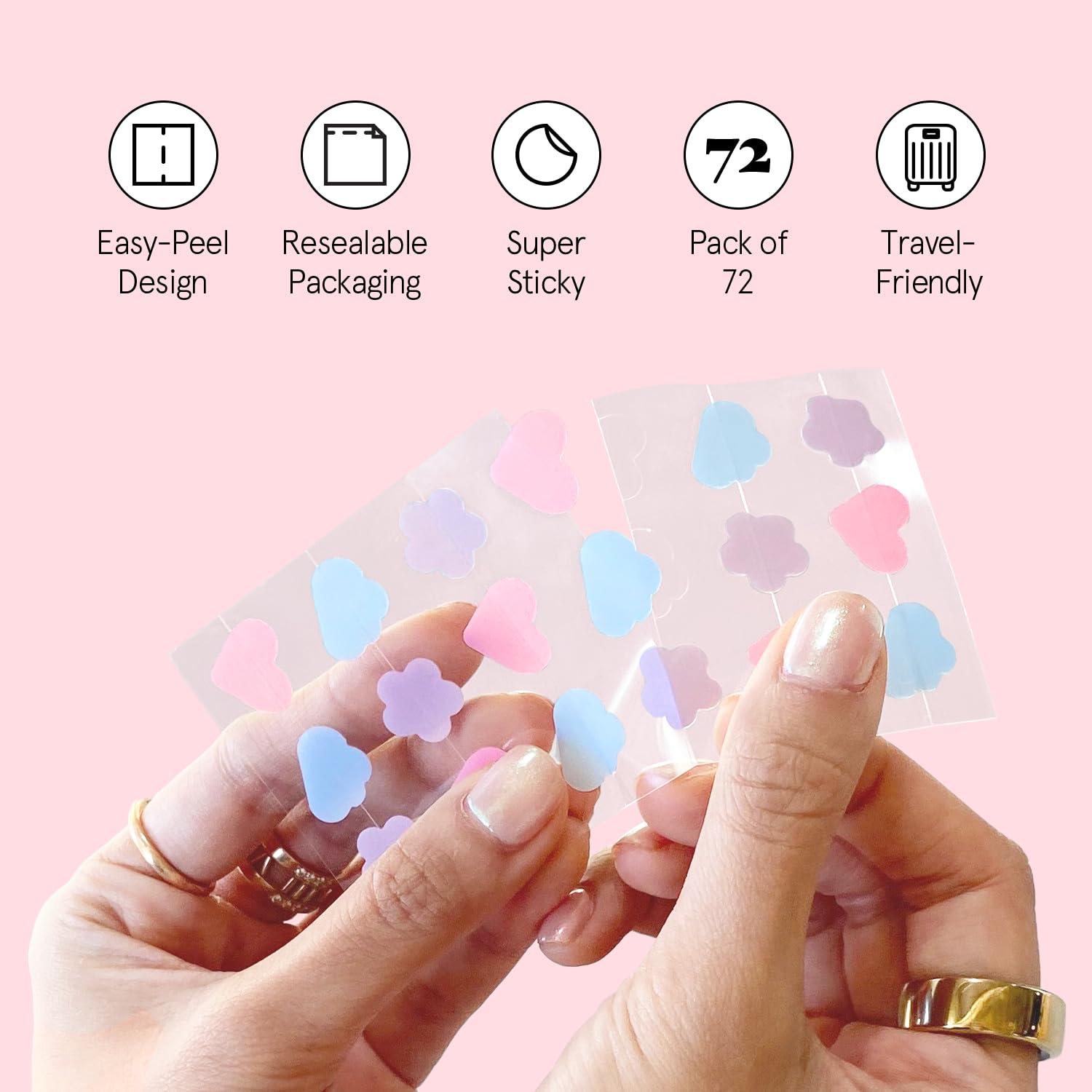 imagegrace ampamp stella Award Winning Pore Strip Pimple Patches for Face Hydrocolloid Acne Patches Absorbs Zits Reduces Redness Cute Patches DermatologistTested Vegan Multishape 72 Count72 Count Pack of 1