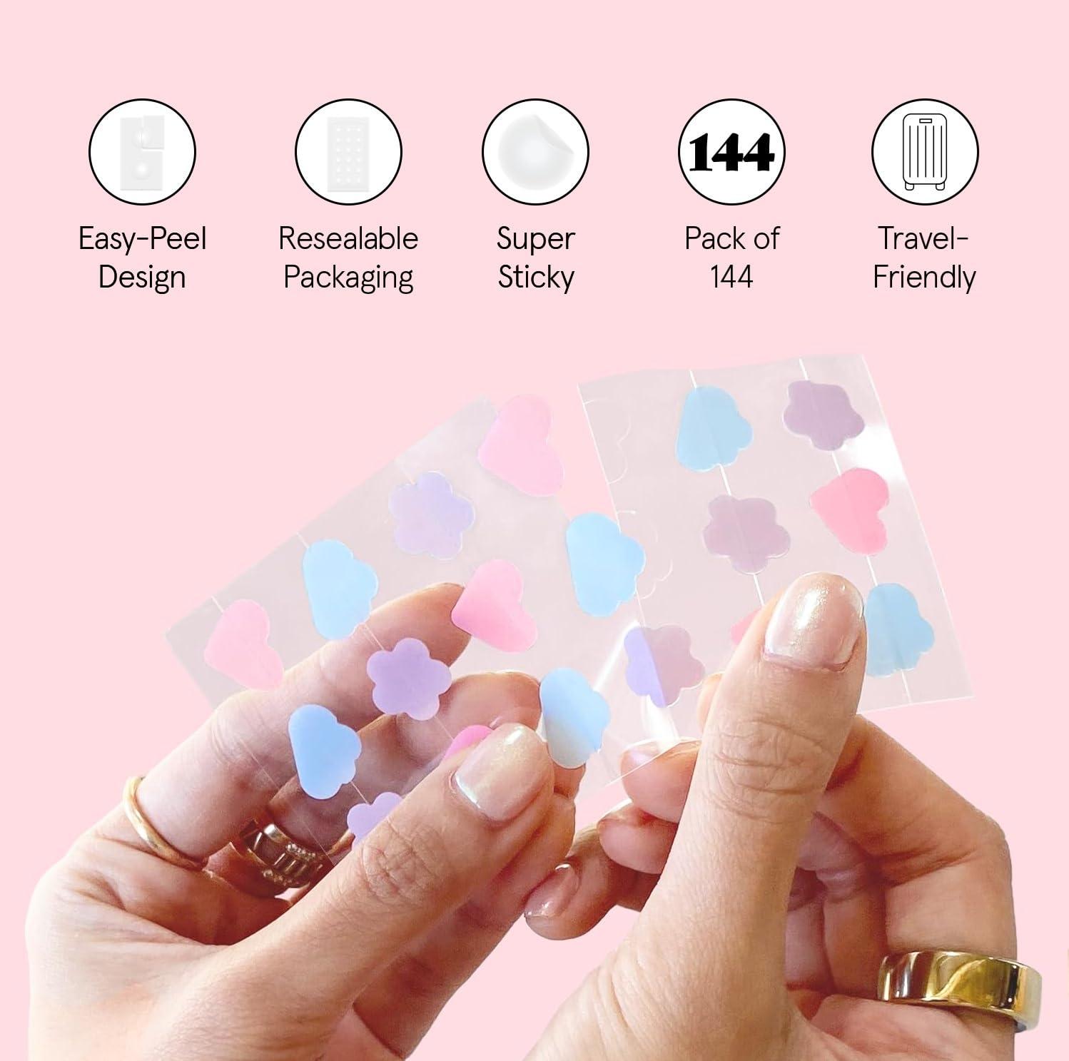 imagegrace ampamp stella Award Winning Pore Strip Pimple Patches for Face Hydrocolloid Acne Patches Absorbs Zits Reduces Redness Cute Patches DermatologistTested Vegan Multishape 72 Count144 Count Pack of 1