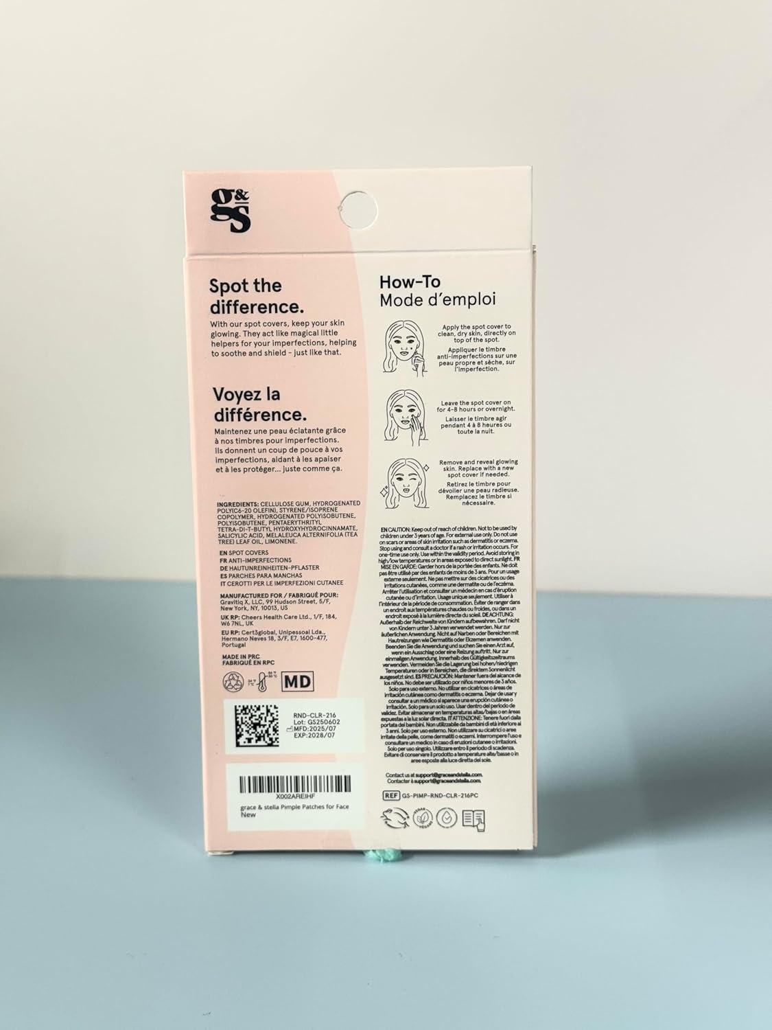 imagegrace ampamp stella Award Winning Pore Strip Pimple Patches for Face Hydrocolloid Acne Patches Absorbs Zits Reduces Redness Cute Patches DermatologistTested Vegan Multishape 72 Count216 Count Pack of 1