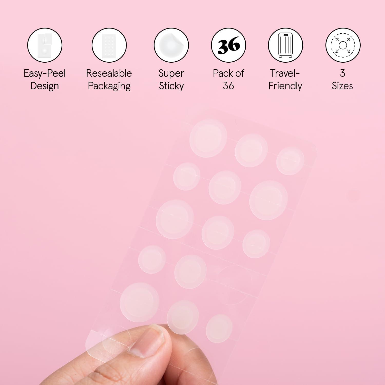 imagegrace ampamp stella Award Winning Pore Strip Pimple Patches for Face Hydrocolloid Acne Patches Absorbs Zits Reduces Redness Cute Patches DermatologistTested Vegan Multishape 72 Count36 Count Pack of 1