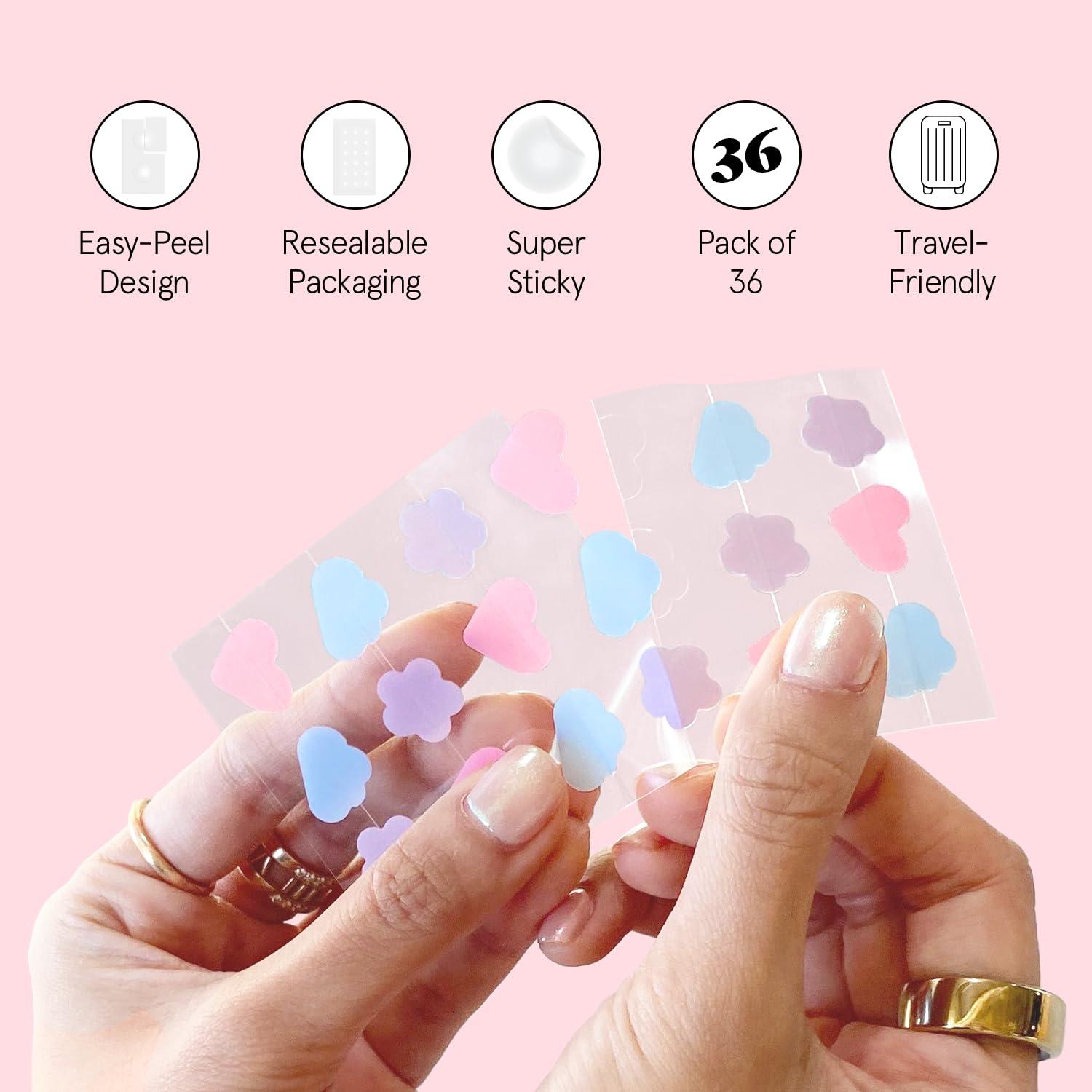 imagegrace ampamp stella Award Winning Pore Strip Pimple Patches for Face Hydrocolloid Acne Patches Absorbs Zits Reduces Redness Cute Patches DermatologistTested Vegan Multishape 72 Count1 Count pack of 36