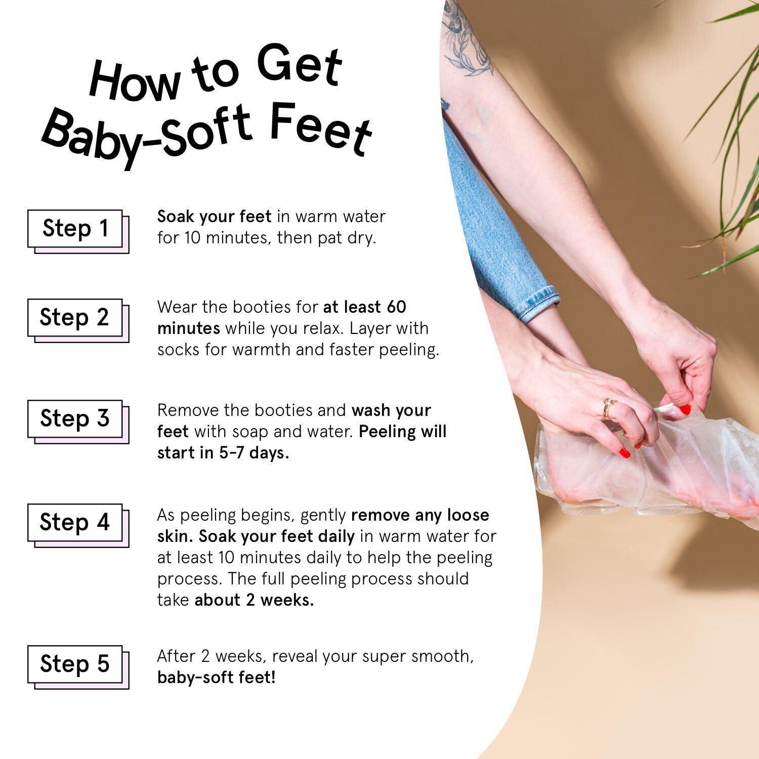 imagegrace ampamp stella AwardWinning Foot Peel Mask Foot Peeling Mask with Aloe Vera Moisturizing Foot Mask for Dry Cracked Feet Foot Exfoliator for Baby Soft Feet 2 Pairs LavenderUnscented with Aloe Vera 4 Pairs