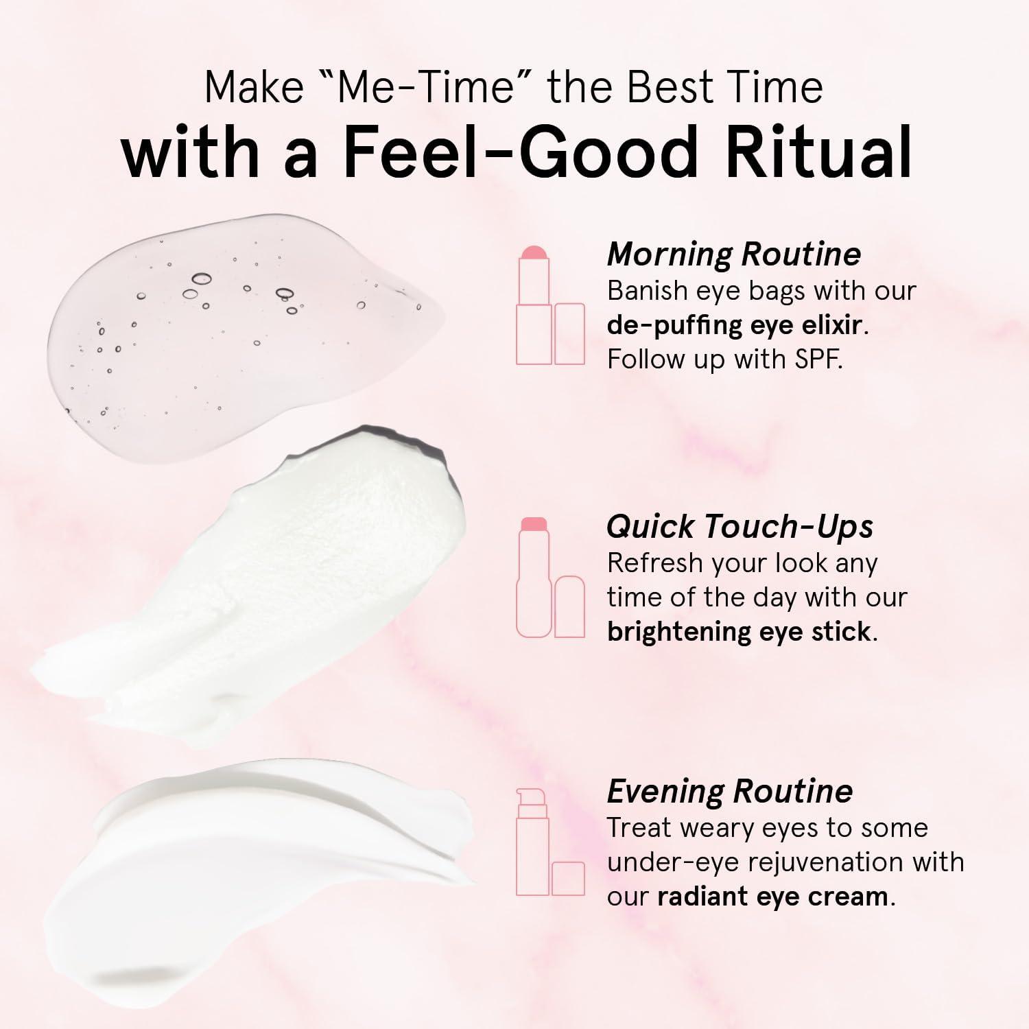 imagegrace ampamp stella Under Eye Serum Retinol ampamp Caffeine Eye Serum for Puffiness Dark Circles Wrinkles Vegan Skincare