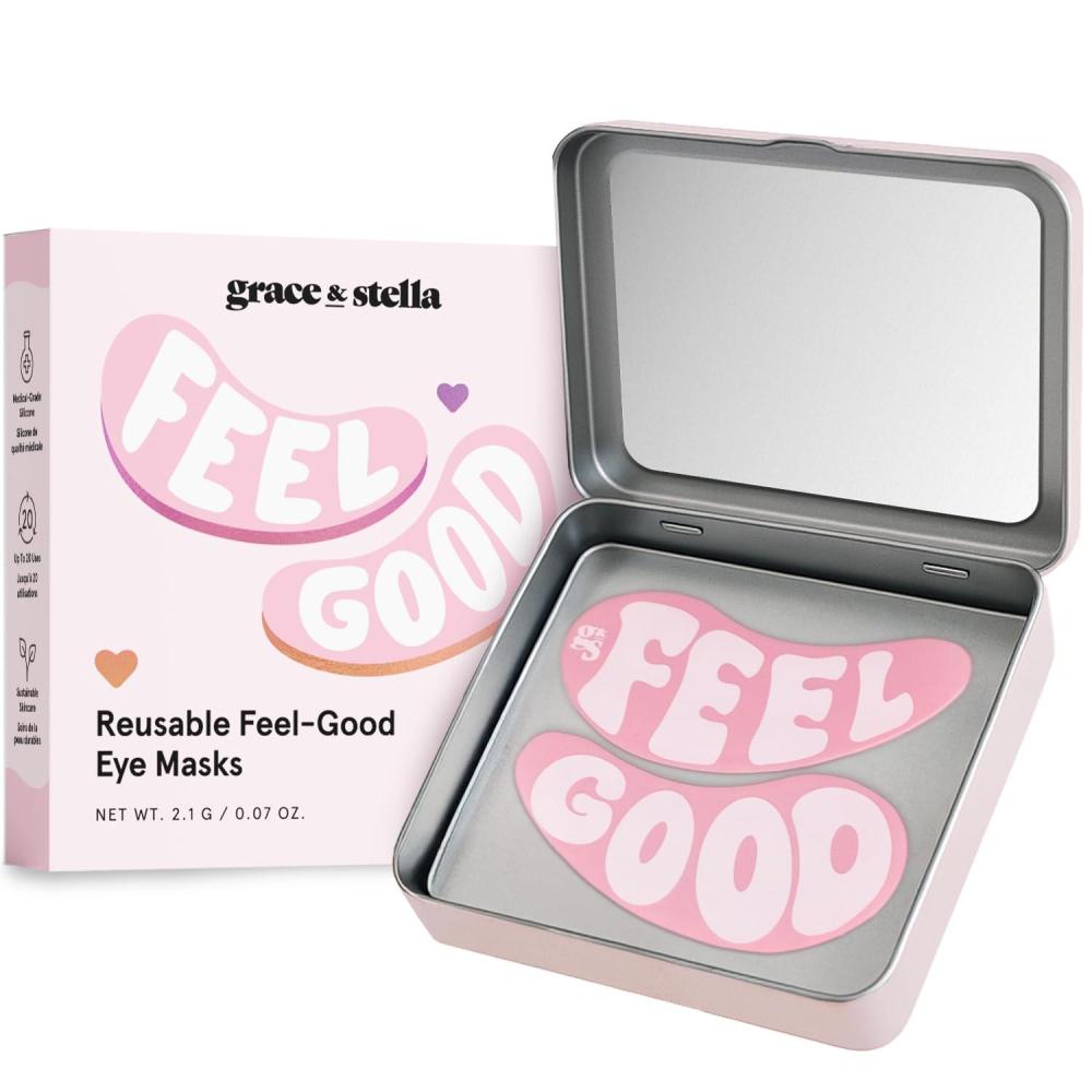 imagegrace ampamp stella Reusable Eye Patches 1 Pair  Silicone Reusable Under Eye Patches for Dark Circles  Up to 1 Year of Daily Use With Tin Case  Puffy Eyes Treatment for Women  Vegan Cruelty Free