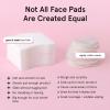 grace & stella Face Pads for Toner, Essence, and DIY Mask (100 Count) – Soft, Lint-Free Makeup Remover Pads – Durable XL Facial Pad for Skincare – Vegan, Cruelty-Free(Pack of 100)