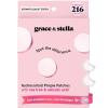grace & stella Award Winning Pore Strip – Pimple Patches for Face – Hydrocolloid Acne Patches – Absorbs Zits, Reduces Redness – Cute Patches Dermatologist-Tested, Vegan (Multishape, 72 Count)(216 Count (Pack of 1))