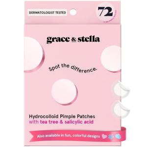 grace & stella Award Winning Pore Strip – Pimple Patches for Face – Hydrocolloid Acne Patches – Absorbs Zits, Reduces Redness – Cute Patches Dermatologist-Tested, Vegan (Multishape, 72 Count)(72 Count (Pack of 1))